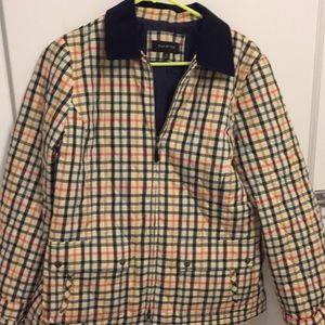 Talbots checked riding jacket